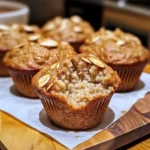 Freshly baked cottage cheese banana muffins